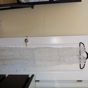 Long crocheted white dress. Worn once